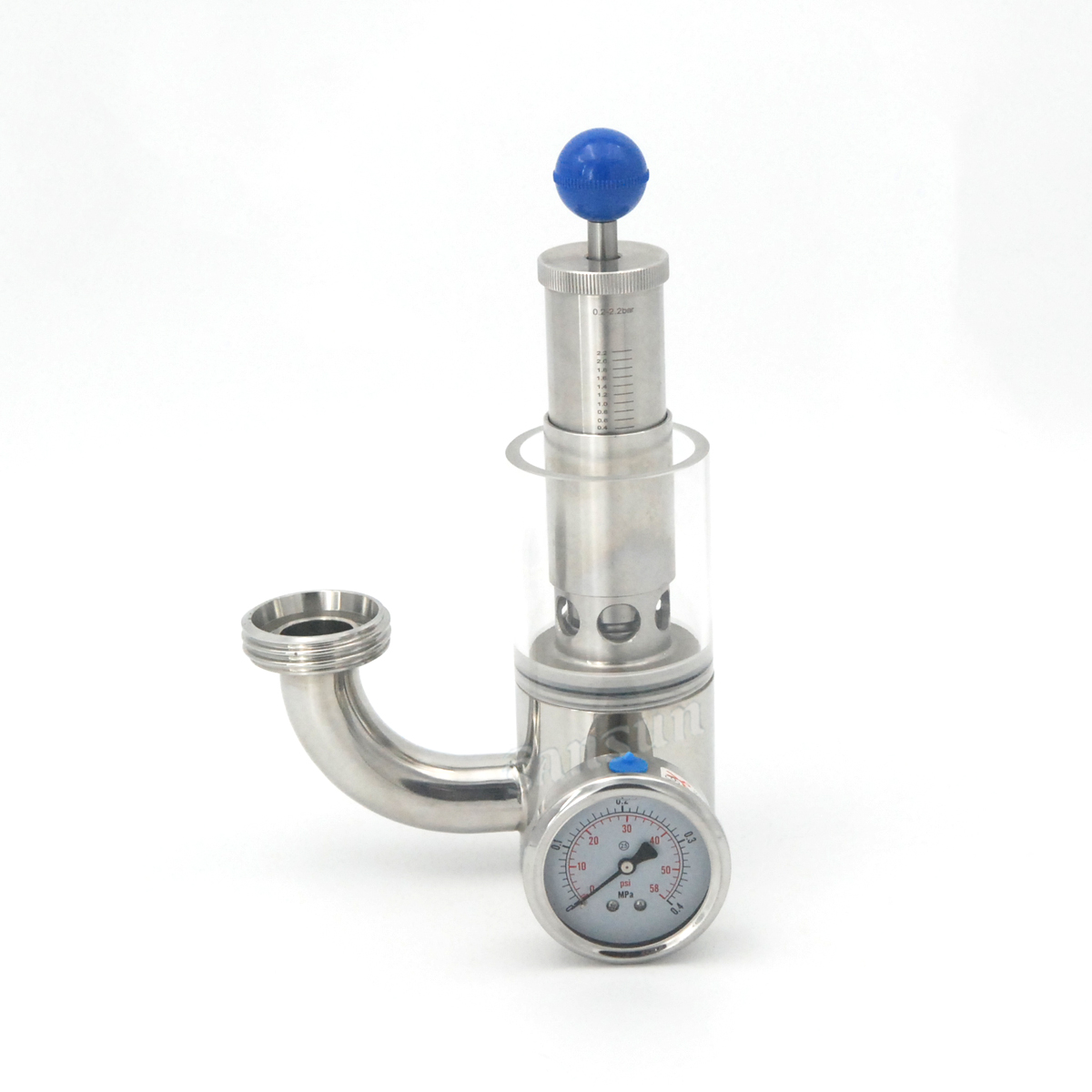PRV Brewing Triclamp Spunding válvula de liberação de ar ajustável com manômetro
