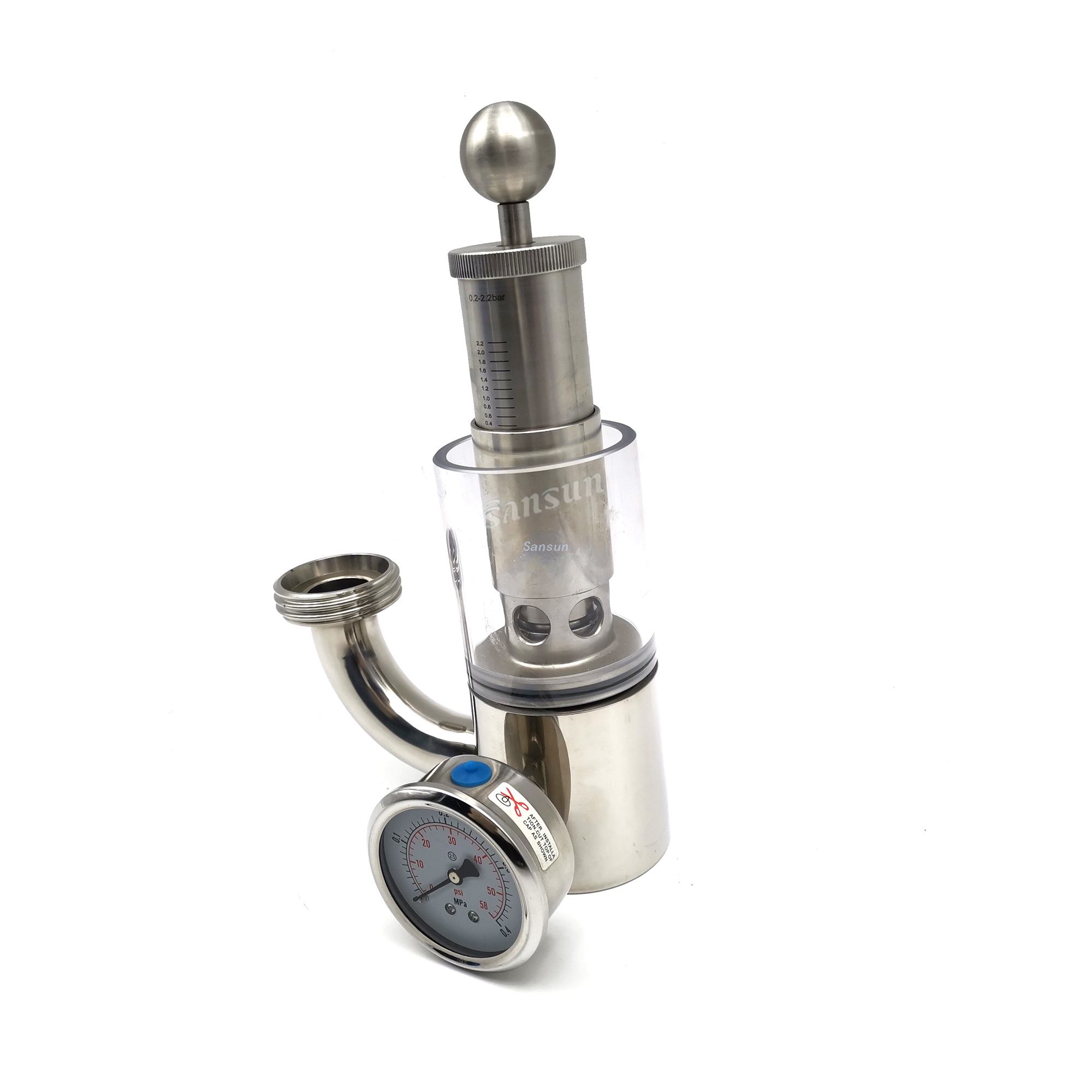 Válvula de alívio de pressão de pressão de aço inoxidável de aço inoxidável